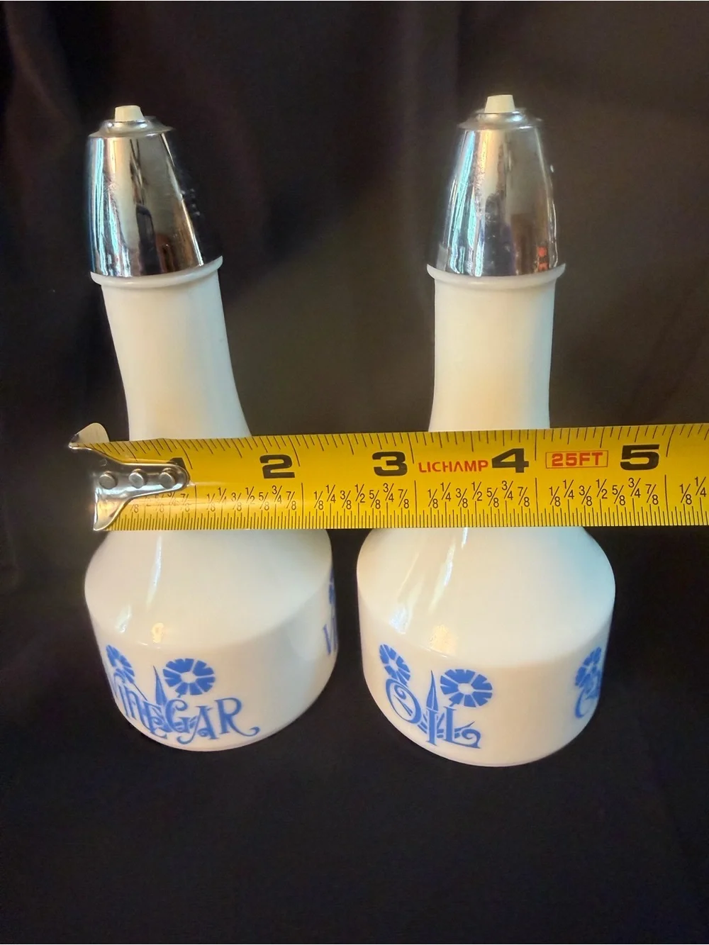 HOT DEAL Vintage Gemco Milk Glass Oil & Vinegar Cruet Set ✨ Perfect Condition